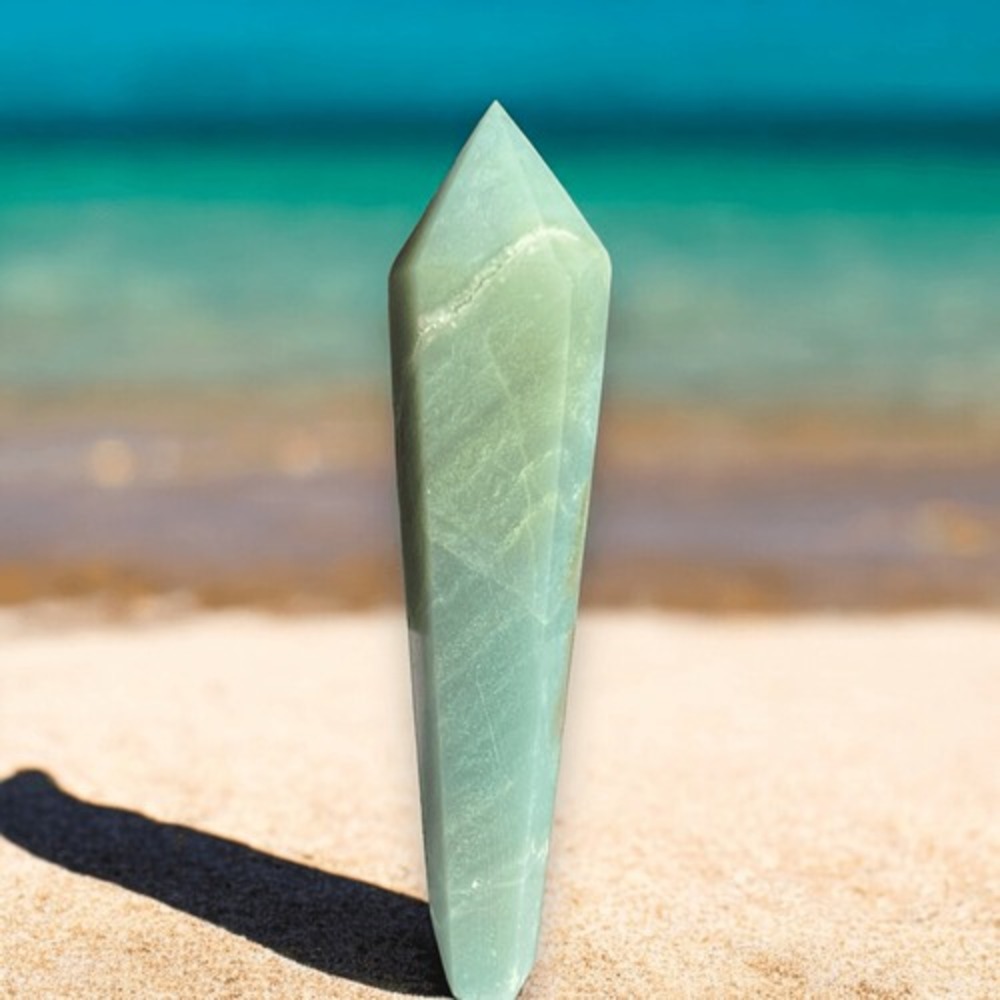 Caribbean Calcite Crystal‎ Meditation Wand  (1)